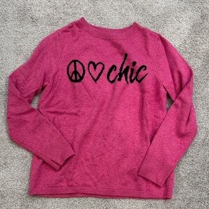 Chico's Kids Fuchsia Sweater with Black Design